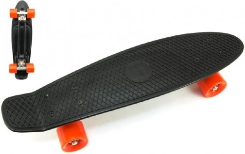 Pennyboard 60 cm mit Metallachsen und einer Tragfähigkeit von 90 kg – Schwarz