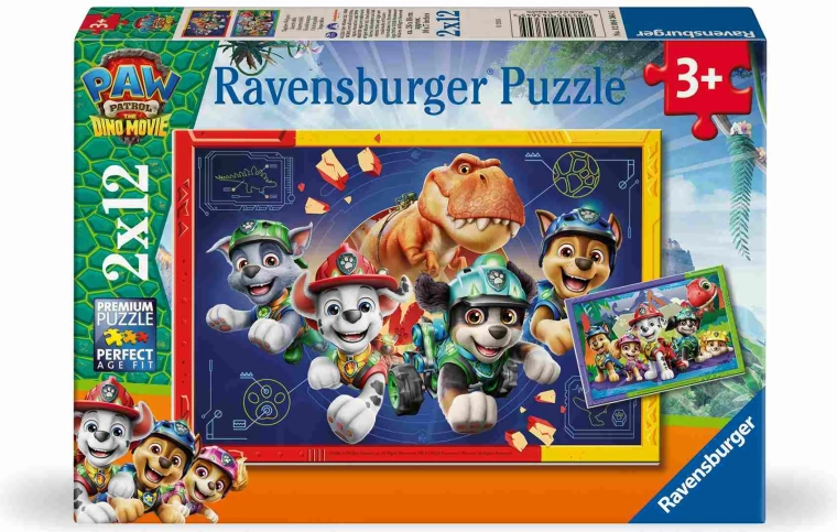 Ravensburger Paw Patrol: Der Dino-Film – Puzzle 2×12 Teile
