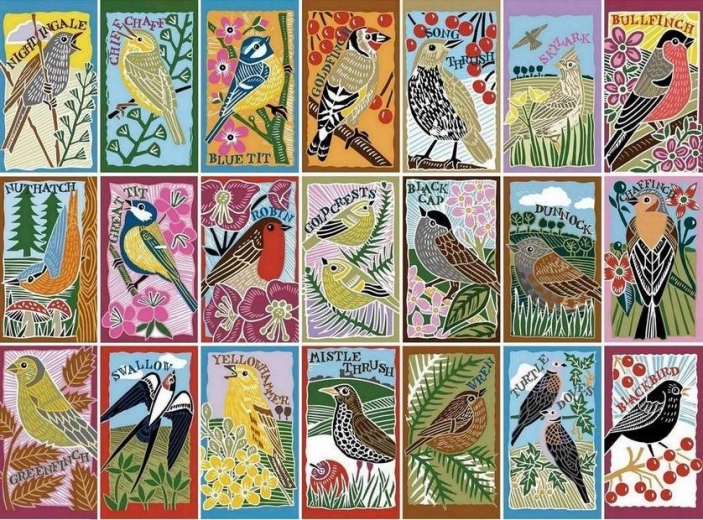 Gibsons Puzzle RSPB: Britische Singvögel 1000 Teile