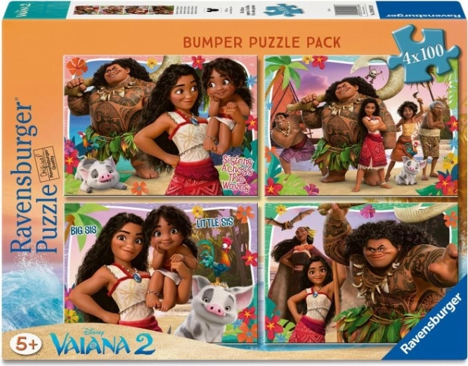 Ravensburger Puzzle Vaiana 2 – 4×100 Teile