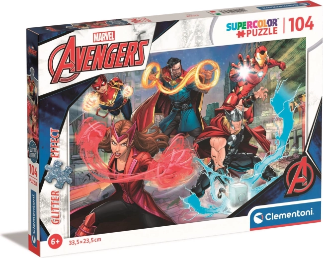 Glitzerndes Puzzle Marvel Avengers 104 Teile