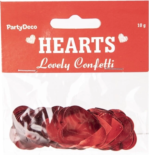 Rote Herz-Konfetti 10 g