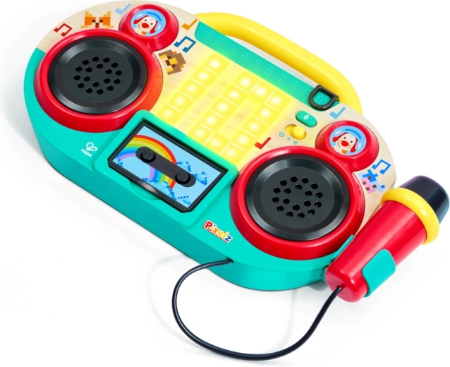 Pixelz Boombox-Radio mit Mikrofon sowie Licht- und Soundeffekten