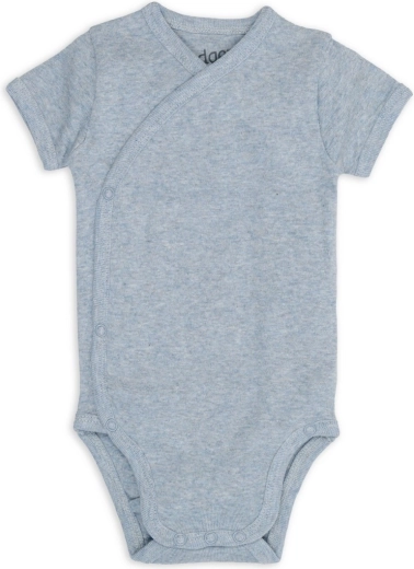 Lodger Wickel-Body mit kurzem Ärmel melange blue fogg, Gr. 68