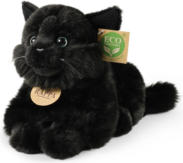 Plüschkatze schwarz 22 cm umweltfreundlich