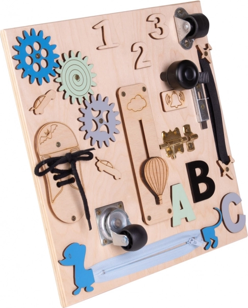 Holz-Manipulations- und Sensoriktafel 30 × 30 cm