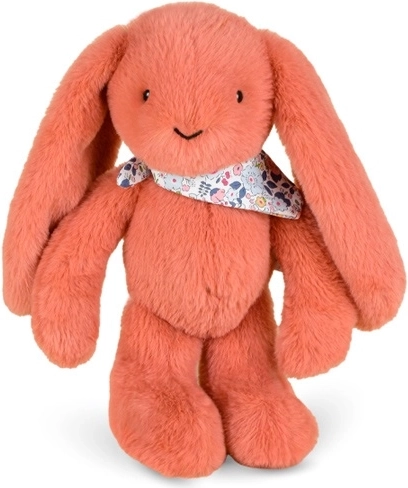 Doudou Plüschhäschen mit geblümtem Halstuch, terrakotta, 35 cm