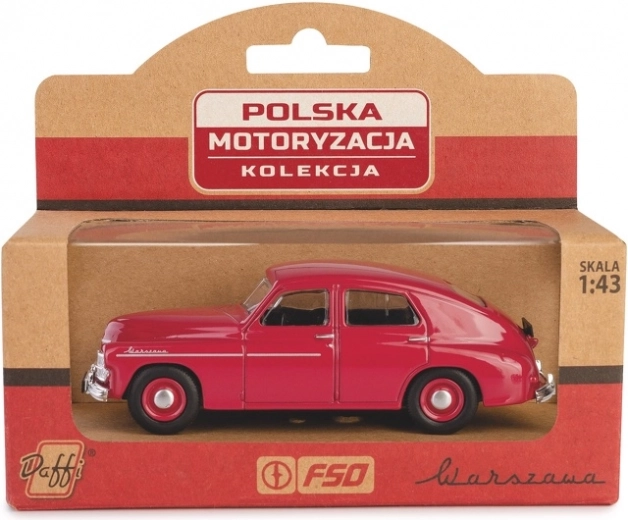 Metallmodellauto Warszawa M20 – bordeauxroter klassischer Sedan