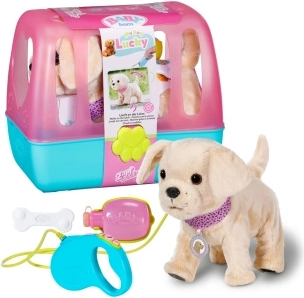BABY born fröhlicher Hund Lucky mit Transportbox