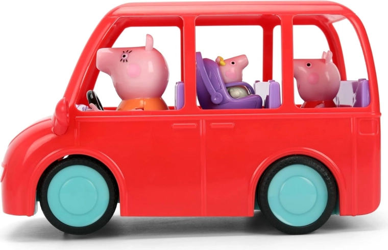 Familienauto mit den Heldinnen Peppa Pig