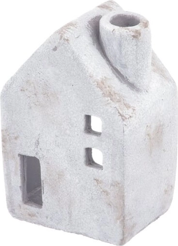 Beton-Teelichthalter Haus grau 16 cm