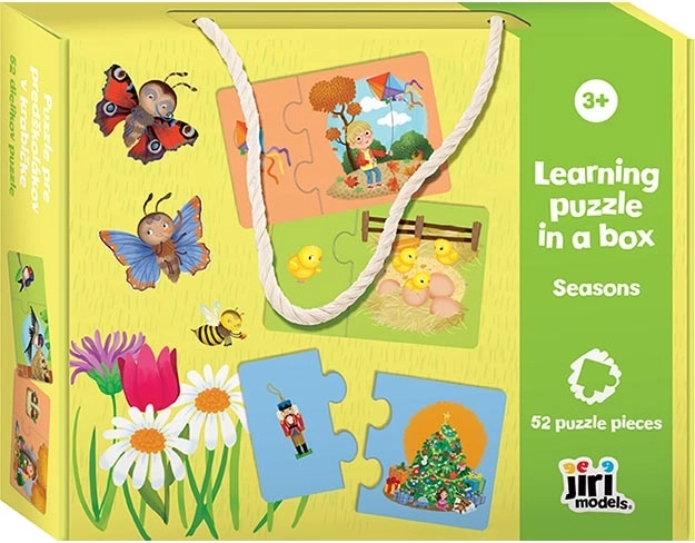Puzzle für Vorschulkinder in der Box – Jahreszeiten