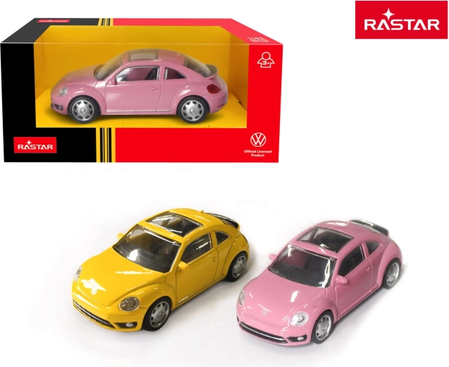 Rastar Metallmodellauto Volkswagen Beetle gelb 1:43 - 1 Stück