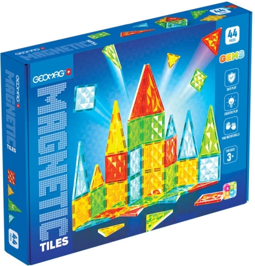 Geomag magnetische Baukästen Tiles – Set mit 44 Teilen