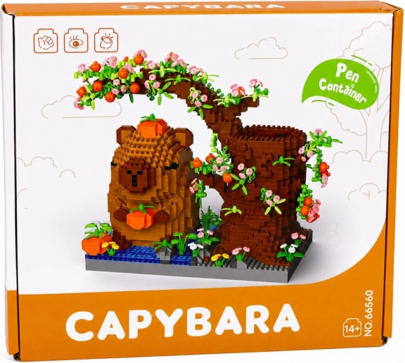Geschenkverpackung und attraktives Capybara-Motiv