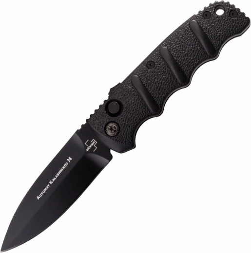 Automatikmesser Böker Plus AKS-74 Spearpoint D2, komplett schwarz, Aluminium, Clip