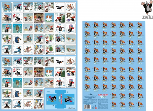 Maulwurf Pexeso - Winterspiele