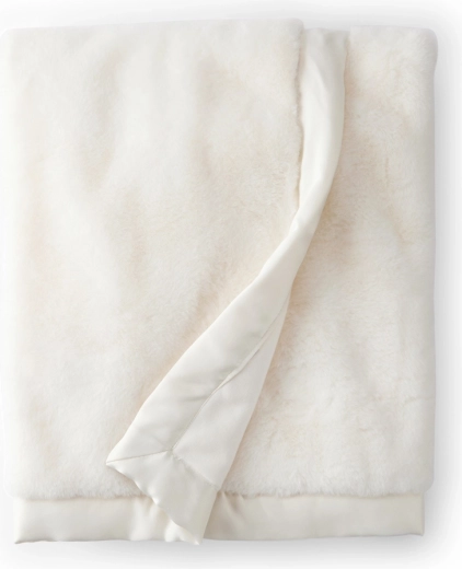 Carter's zweilagige Kinderdecke aus Kunstfell White 80 × 110 cm