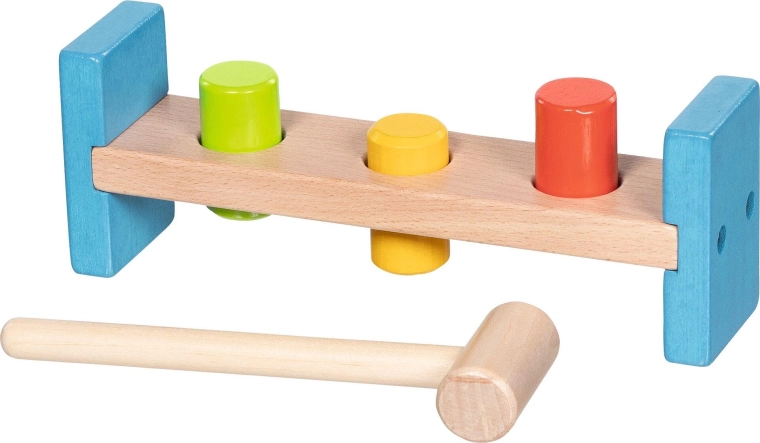 Goki Holz-Hammerbank mit Hammer und 3 Stiften