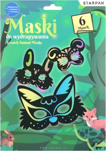 Rubbelmasken – Kreativ-Set 6 Stk. + Bambus-Stylus