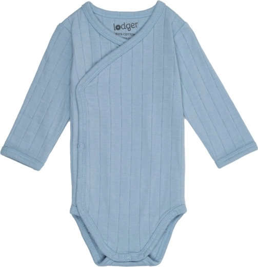 Lodger Baby-Body mit langen Ärmeln Solid Blue Fogg 56