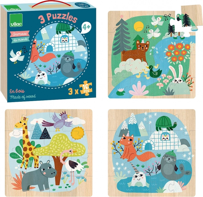 Holzpuzzle Welt der Tiere