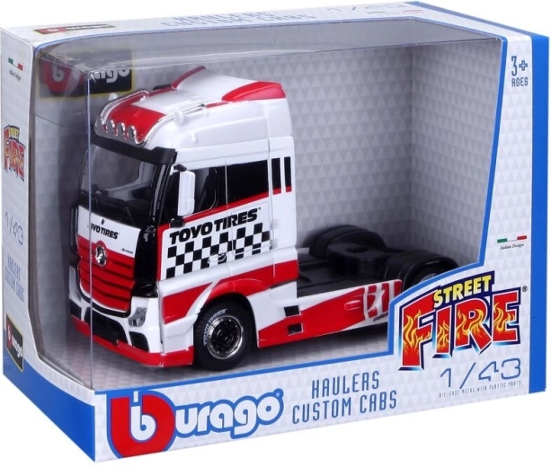 Bburago Street Fire Modell-Lkw Haulers Custom Cabs 1:43 Sort. - 1 Stück