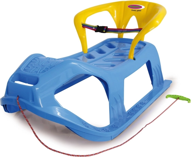 Snow Play Kinderbob Snow-star 90 cm blau mit Rückenlehne