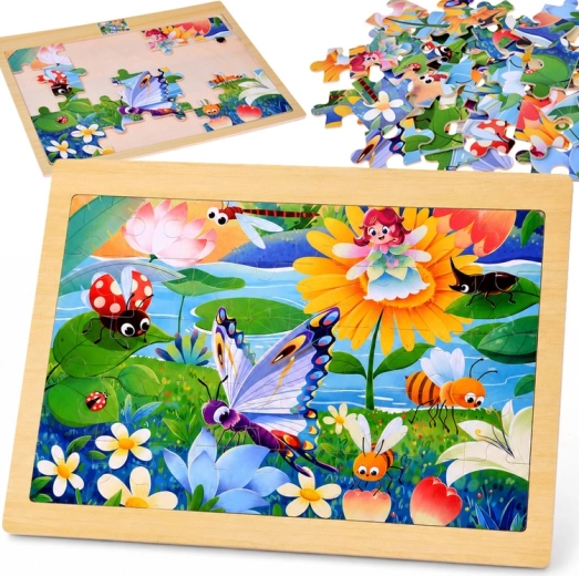 Holzpuzzle Meeresfee und Insekten 40 Teile