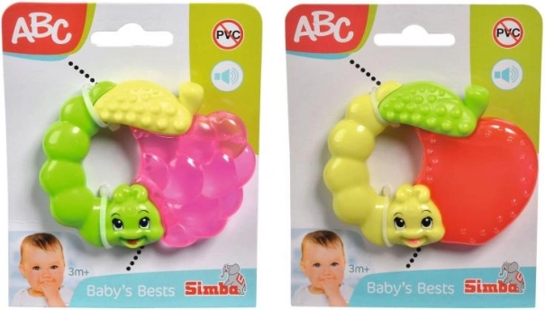 Frucht-Beißring mit Raupe für Babys