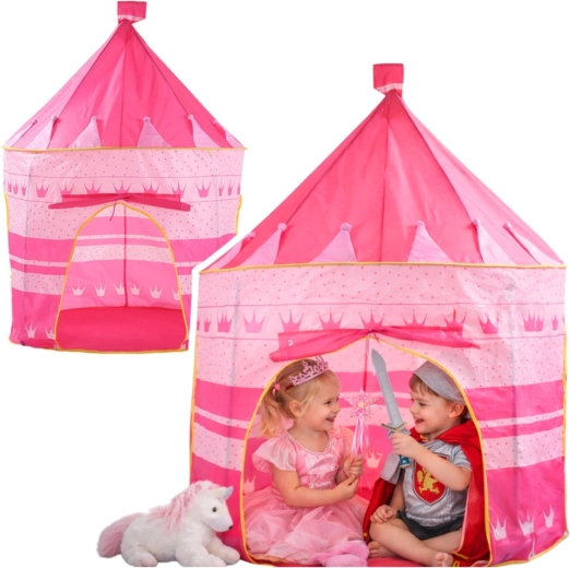 Kinder-Spielzelt Prinzessinnenschloss, rosa, 135 × 105 cm