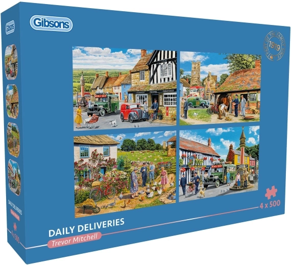 Gibsons Puzzle Tageslieferungen 4×500 Teile