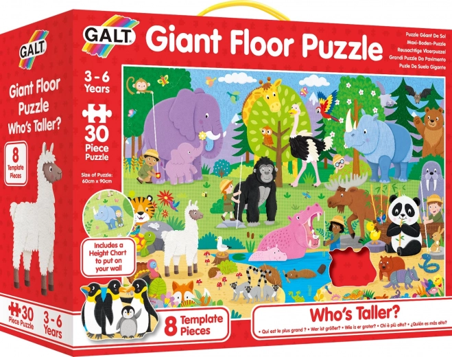 Galt riesiges Bodenpuzzle Wer ist größer? 30 Teile