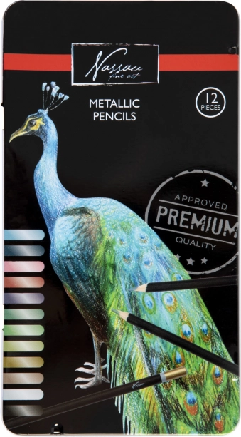 Nassau Metallic-Buntstifte 12 Stk. in Metallbox