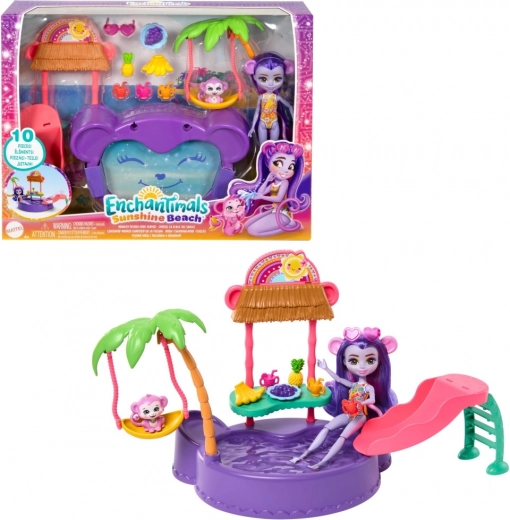 Enchantimals Tropik-Pool mit Puppe und Äffchen