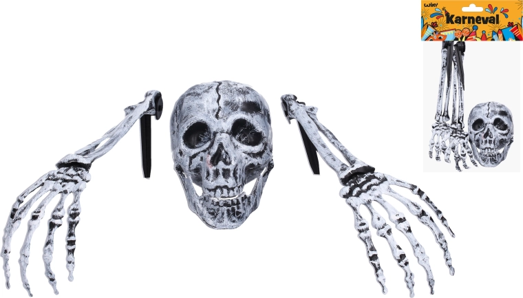Halloween-Dekoration – Skelett (Hände und Kopf)