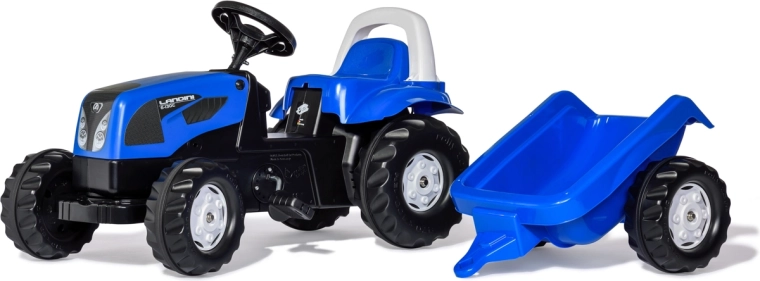 Rolly Kid Landini Trettraktor mit Anhänger, blau