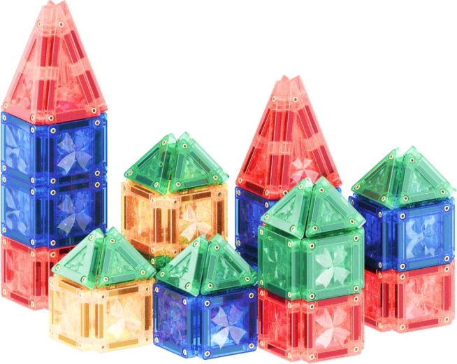 Cleverclixx magnetisches Bauset Mini Tiles Intense Pack 28 Stk.
