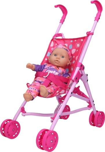 Sportlicher Puppenwagen mit Puppe