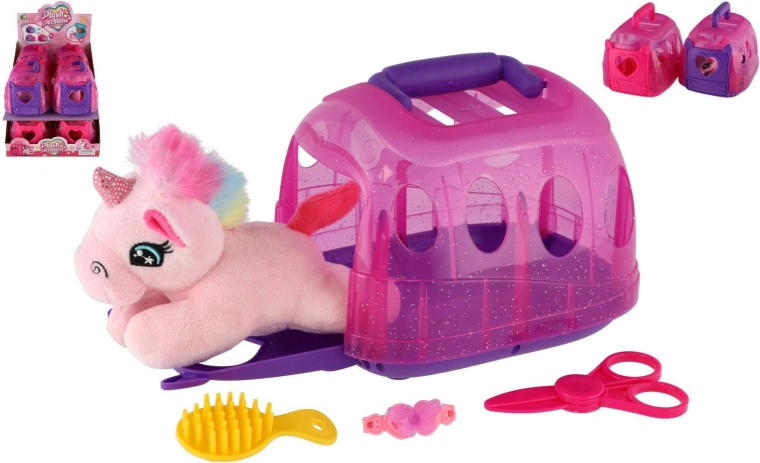 Plüsch-Einhorn in einer Transportbox – 1 Stück