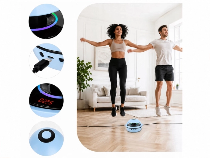 Bluetooth-Musik und Lichteffekte für mehr Spaß beim Training