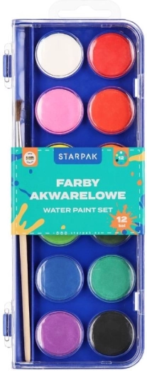 Aquarellfarben 12 Farben mit Pinsel