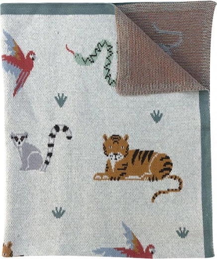 Organische Baumwolle Decke Wilde Tiere
