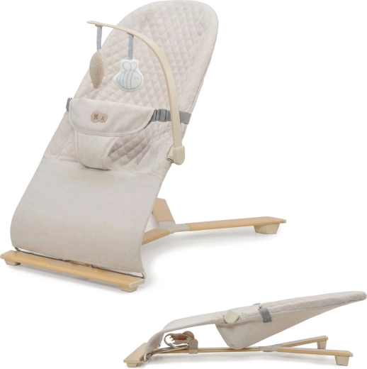 Kinderkraft Babywippe und Schaukel MIMI beige wood bis 9 kg