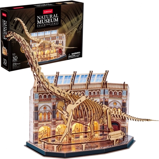3D-Puzzle mit LED-Brachiosaurus CUBICFUN – Fossilienmuseum