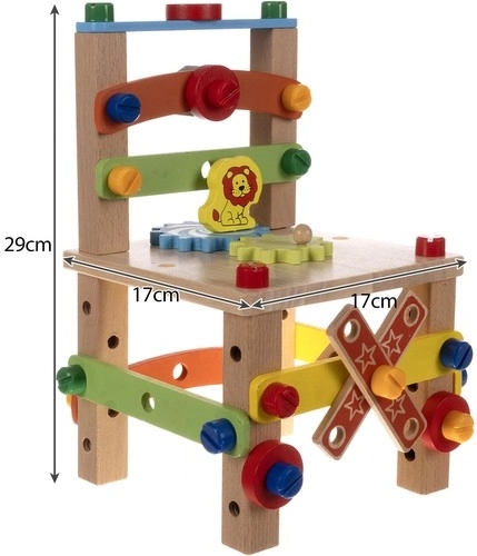 Farbiges Kinderdesign und robuste Holzausführung