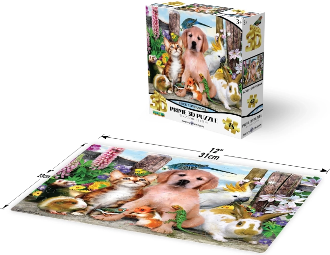 3D-Puzzle Gute Gefährten 48 Teile