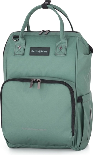 Petite&Mars Wickelrucksack für den Kinderwagen Jack Catchthemoment Misty Green