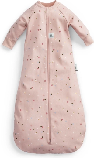 ErgoPouch Schlafsack mit Ärmeln aus Bio-Baumwolle Jersey – Mädchen Gänseblümchen 1 TOG (3–12 Monate)