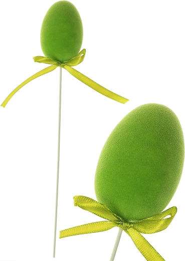 Osterei am Stab mit Moos-Imitation 4 × 25 cm